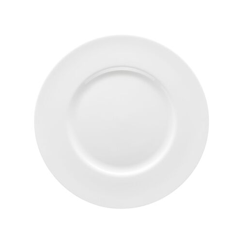 Jade Weiss Bone China Jade White dinner plate on a white background.