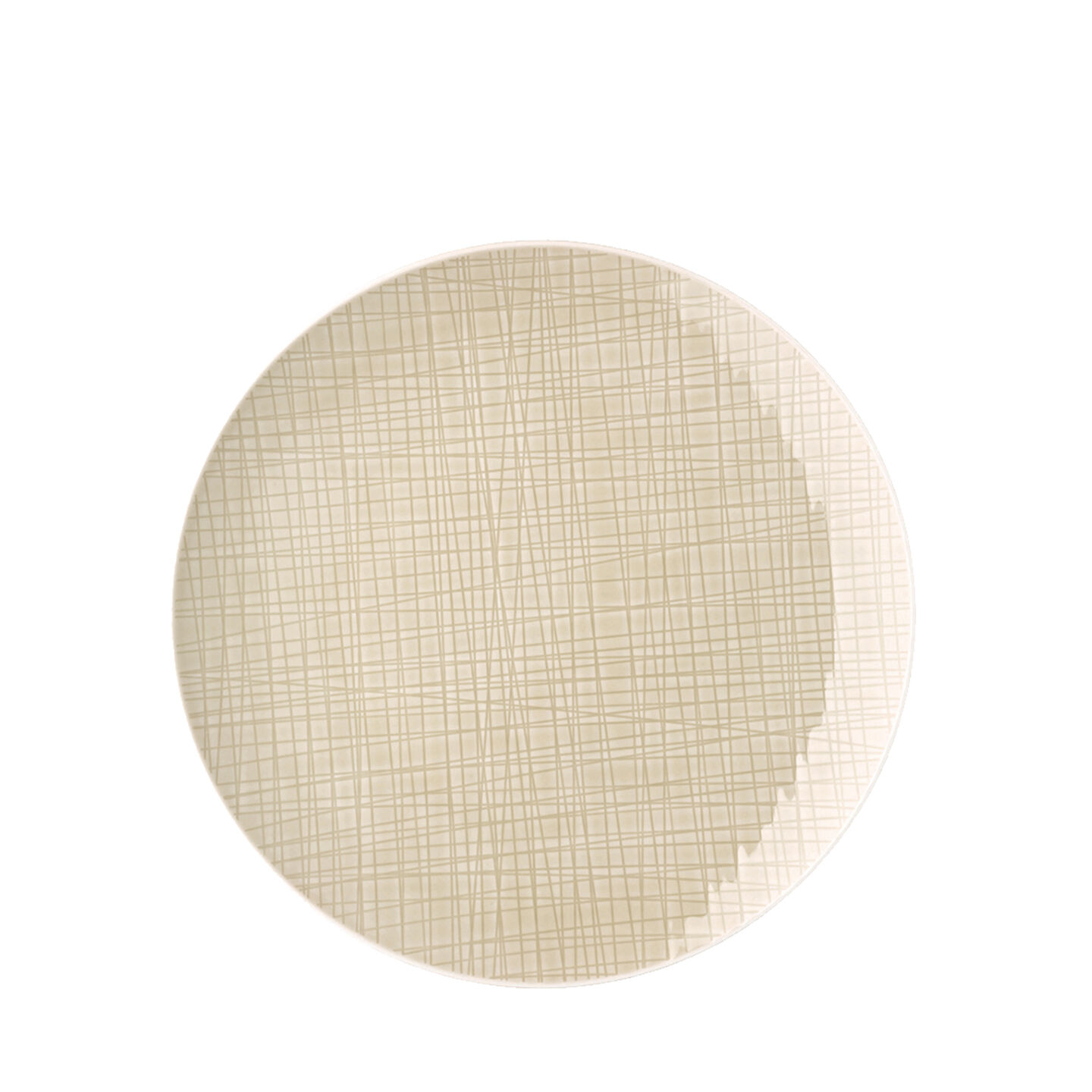 Mesh Cream dinner plate against a white background.