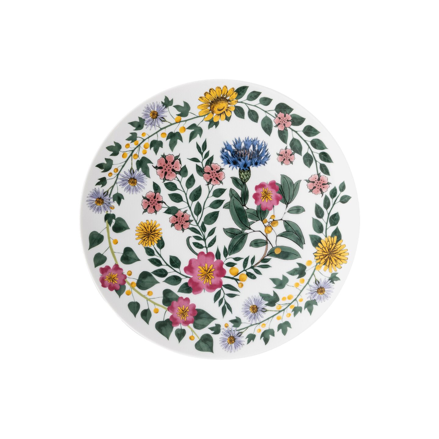 Colourful decor on a plate from the Magic Garden Dining Collection by Rosenthal