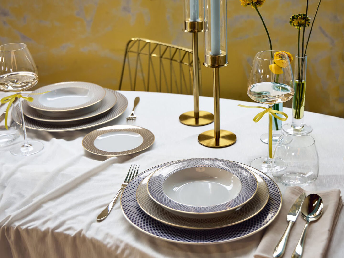 Festlich gedeckter Hochzeitstisch mit Rosenthal Francis Carreau