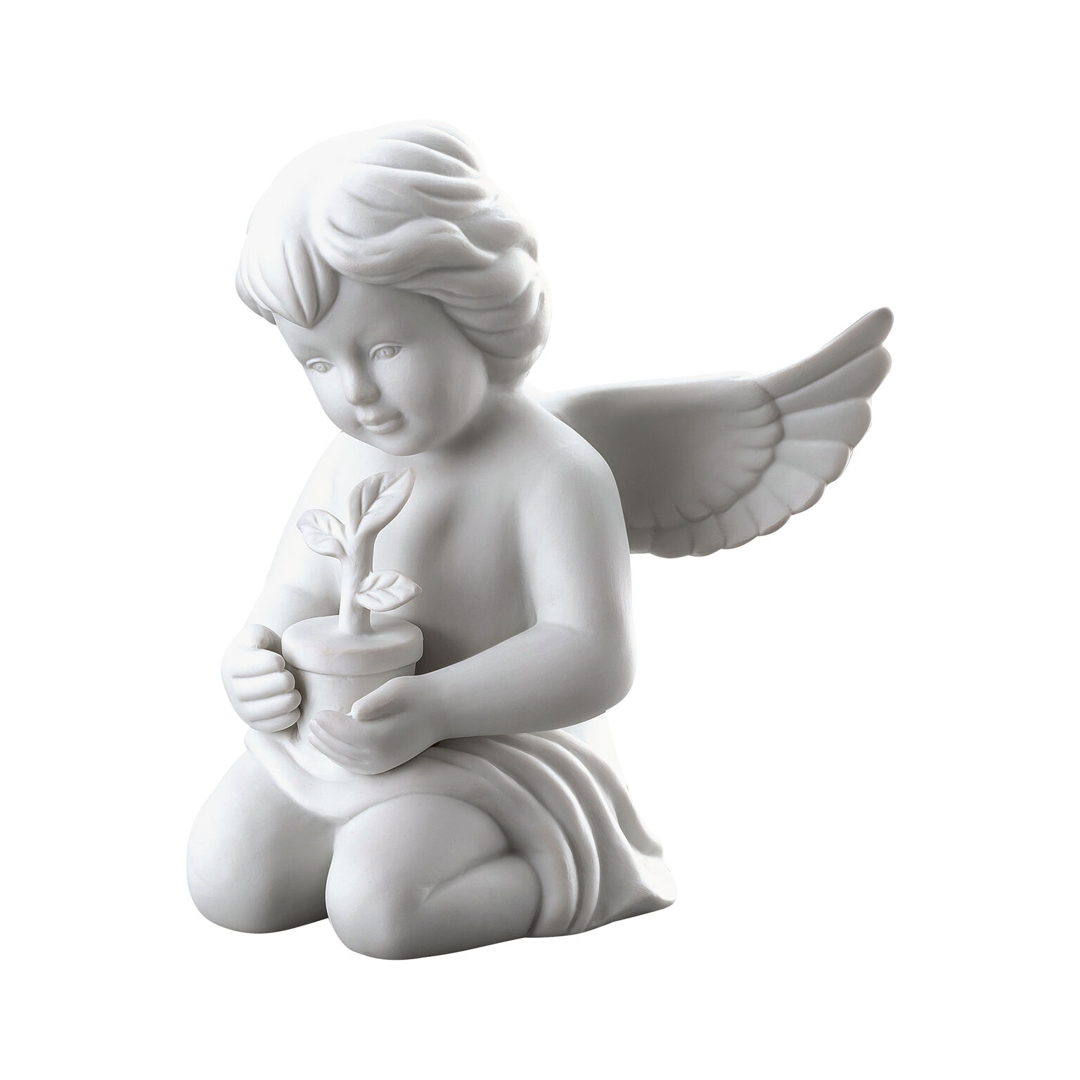 ローゼンタール　エンジェルオブジェ2点 Rosenthal Porcelain, Angel with flowerpot, Angels White Matte