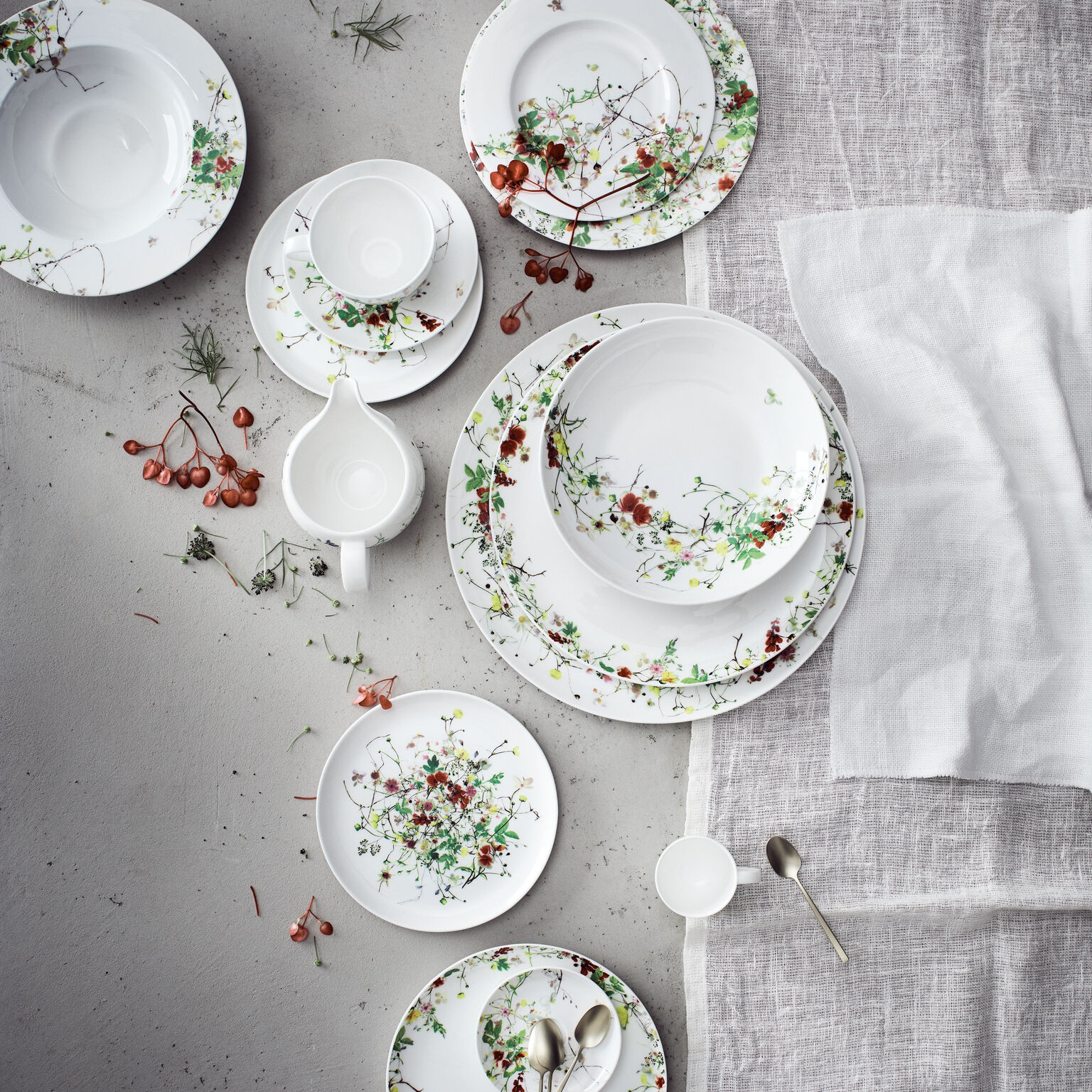 Rosenthal 10530-405108-10218 Brillance Fleurs Des Alpes Bread Plates 18 cm 
