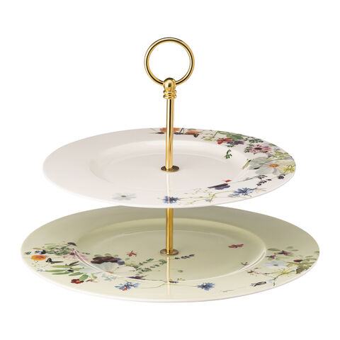 Etagere 2-tlg. mit Fahnentellern
