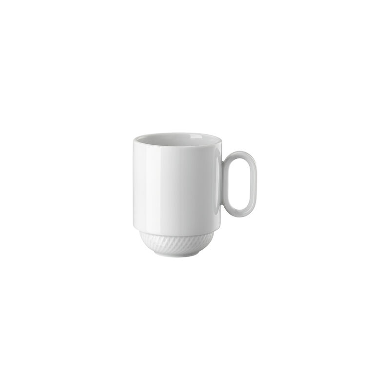 Mug with handle stackable
