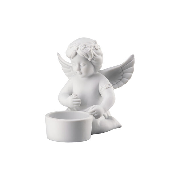 Angel with floral wreath image number 0