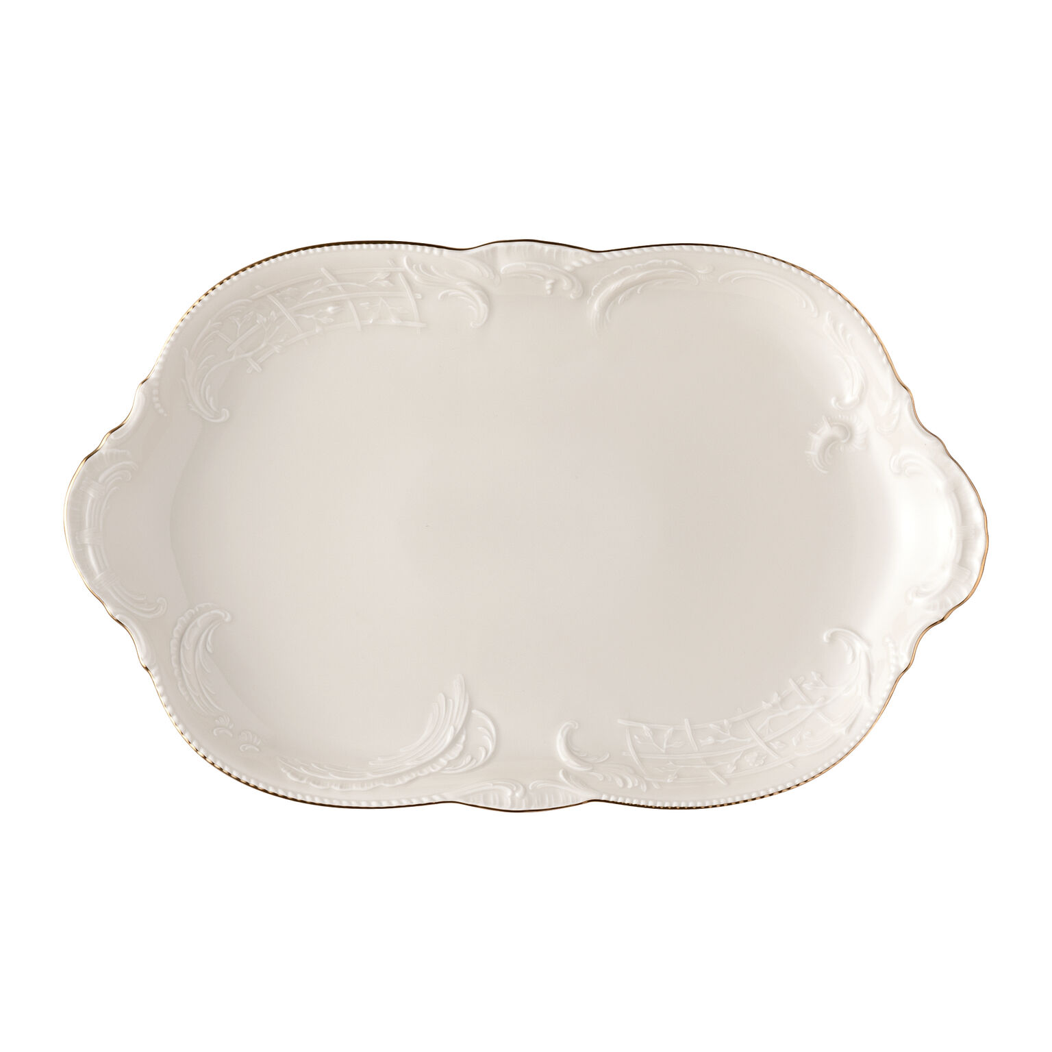 Sanssouci Elfenbein Gold Platte 38 cm