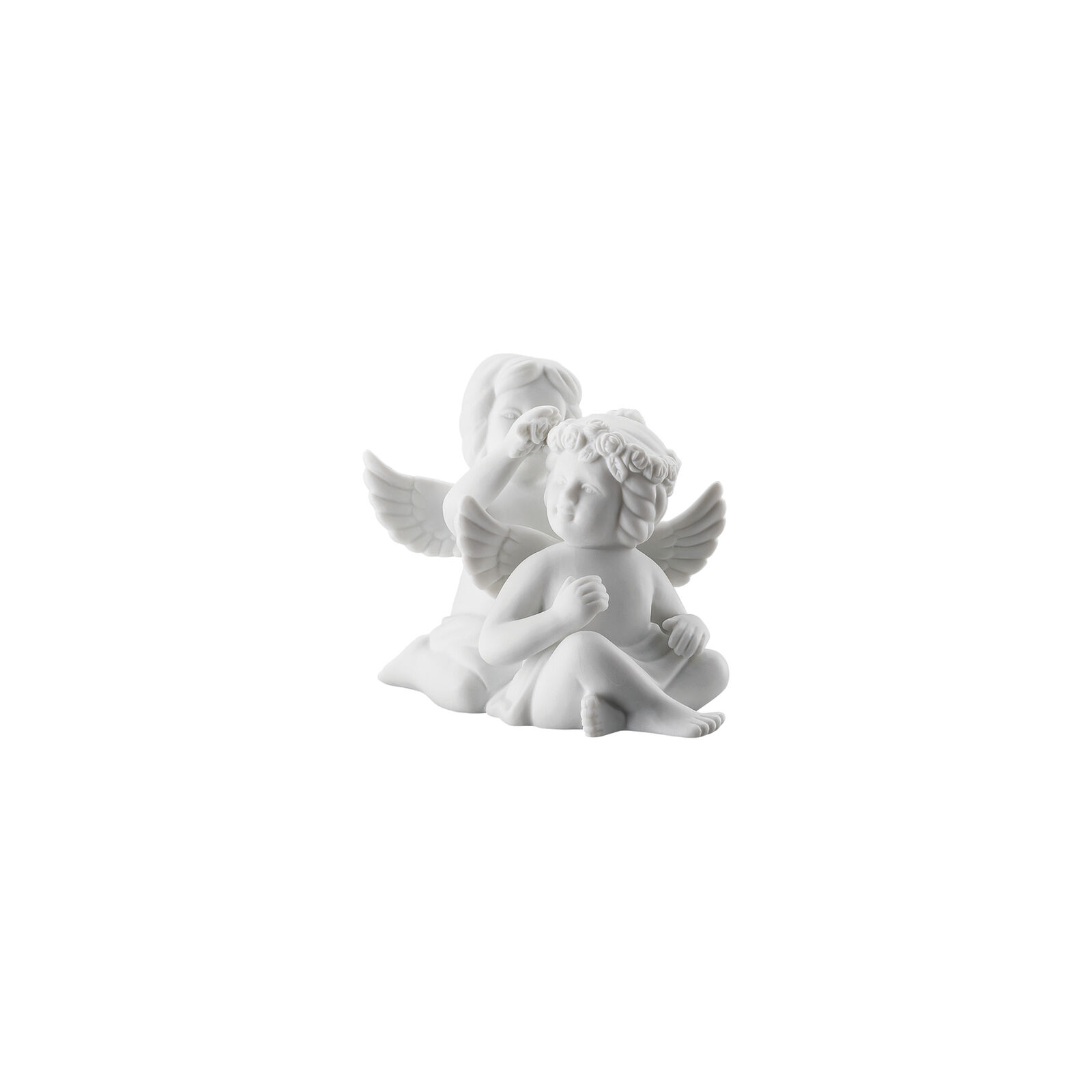 Paire d'anges avec couronne de fleurs image number null