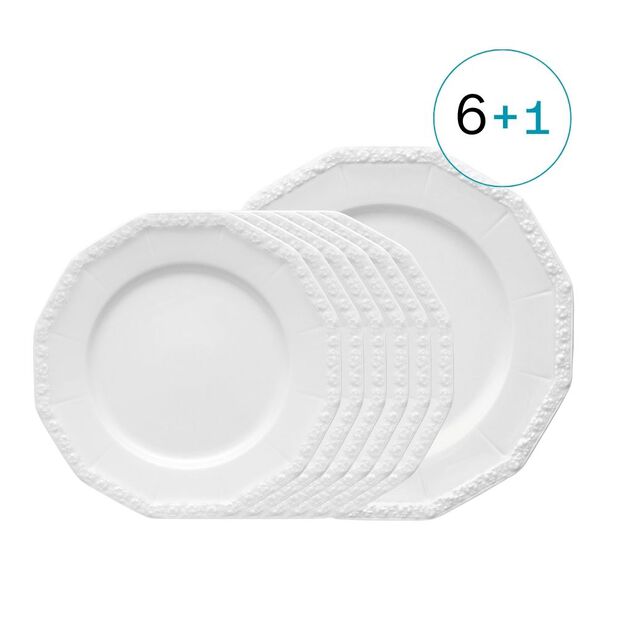 6 x assiette 26 cm + 1 x plat de service 31 cm en cadeau image number 0