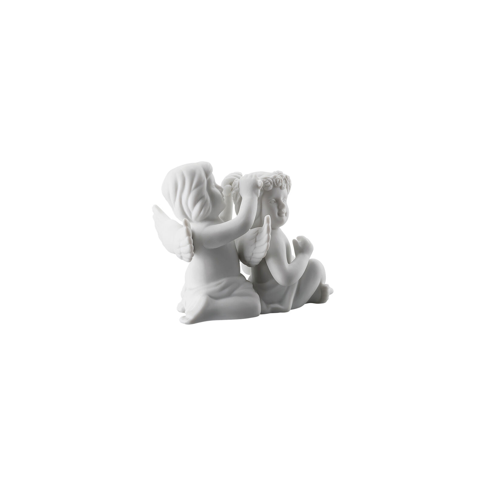 Paire d'anges avec couronne de fleurs image number null