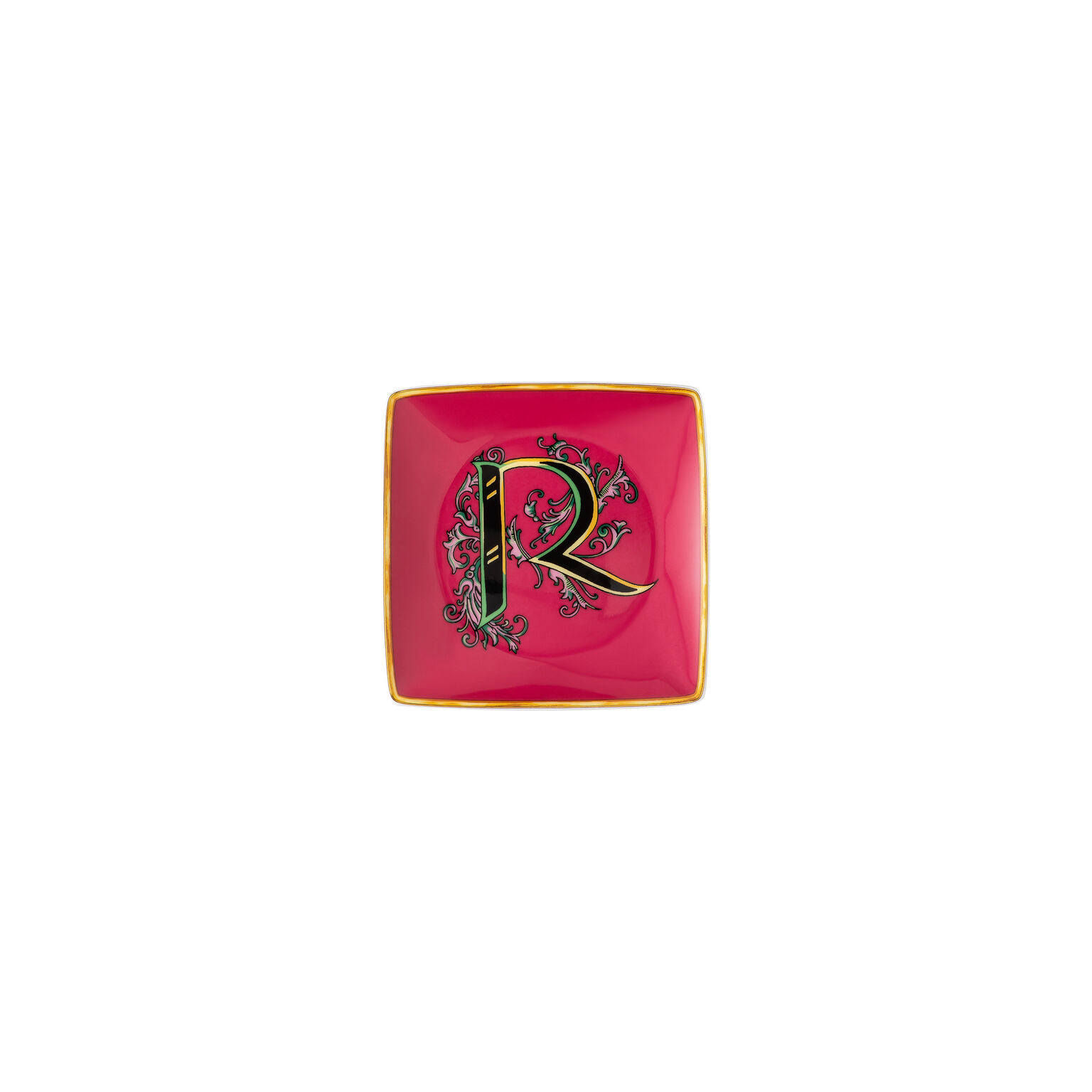 Coppetta quadra piana 12cm Versace Holiday Alphabet R Versace Rosenthal 