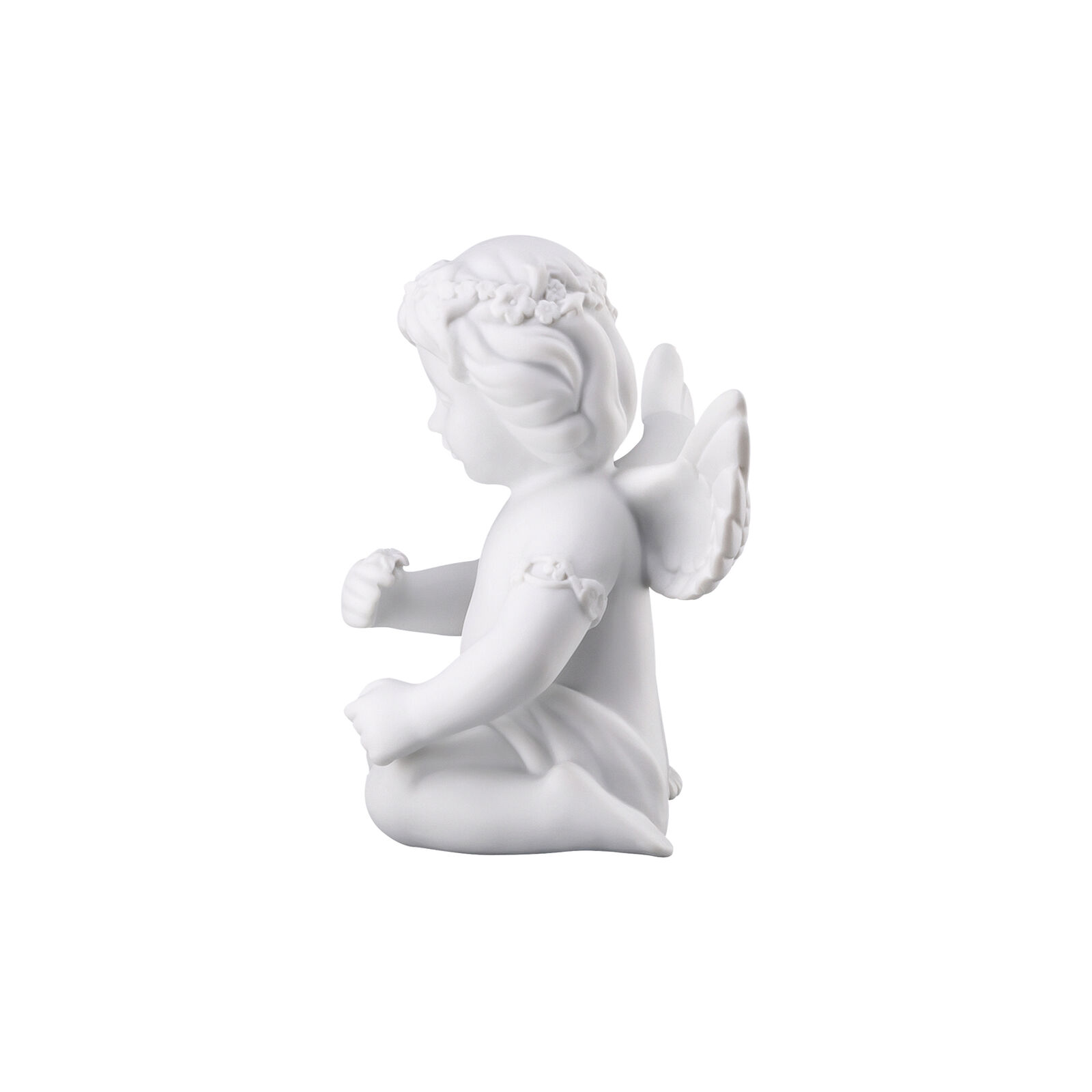 Angel with floral wreath image number null