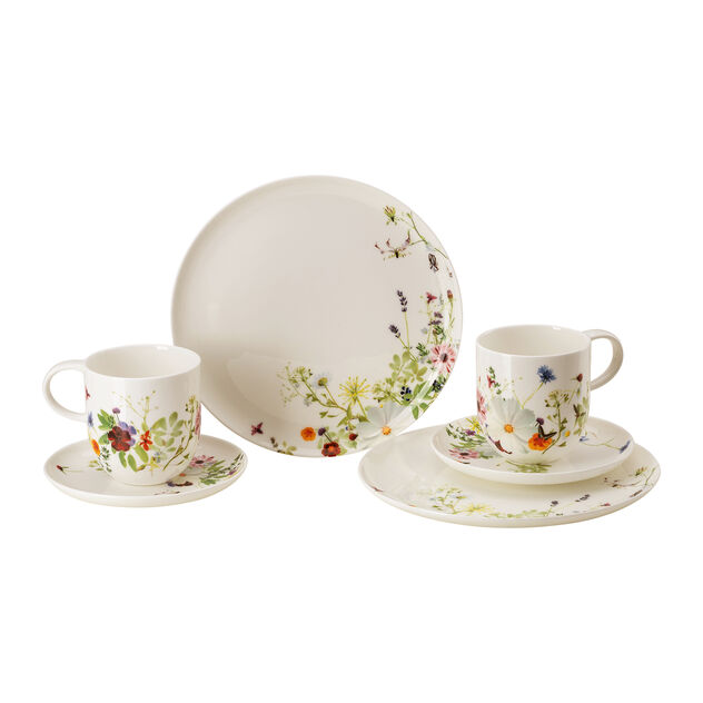 Set 6 pcs. with mugs and coupe plates image number 0
