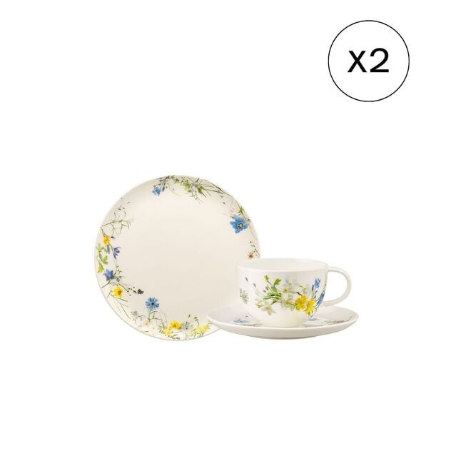 Traditionelles Frühstücks-Set für 2, 6-tlg. Geschirr-Set image number 0