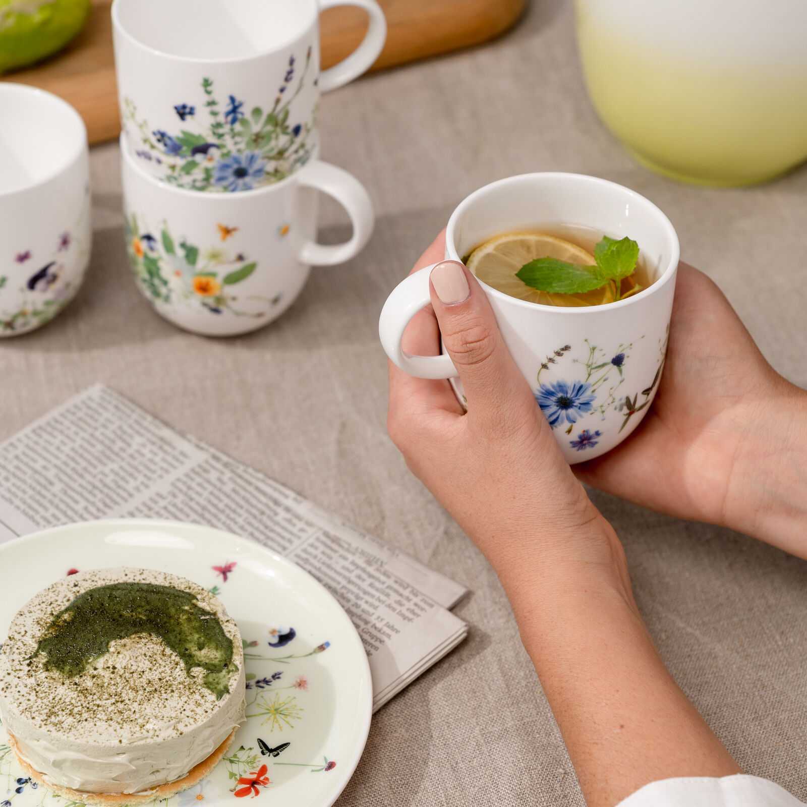 Set 4 Becher mit Henkel image number null