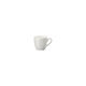 Die bauchige Espresso-Obertasse aus der Rosenthal-Kollektion Jade Bone China White, freigestellt vor wei&szlig;em Hintergrund.