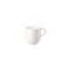 Mug (0.34 l) from the Rosenthal Brillance Bone China Weiss collection, dimensions 11 cm by 8 cm by 8.6 cm.