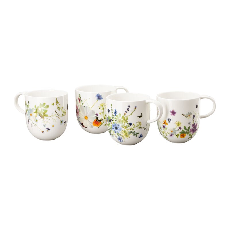 Set 4 mugs with handle