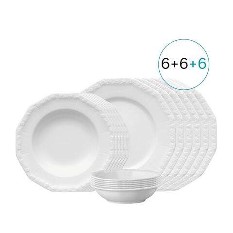 18-tlg. Speiseset für 6 Personen, 6x Dessertschalen gratis!