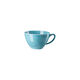 Die 11,40 cm gro&szlig;e Caf&eacute; au Lait-Obertasse aus der Rosenthal-Kollektion Mesh Colours Aqua, freigestellt vor wei&szlig;em Hintergrund.