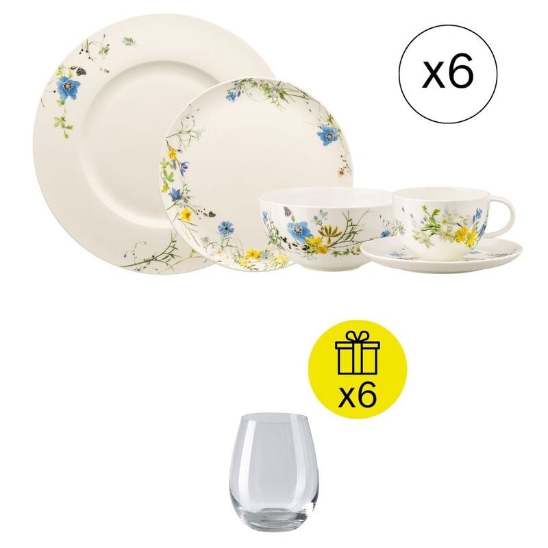 Breakfast for 6, Traditional 30-piece set with Gift