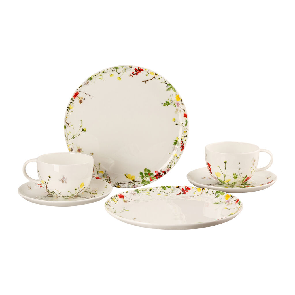 Set 6 pcs. with Combi cups & saucers and coupe plates image number 0