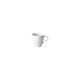 Die Espresso-/Mokka-Obertasse aus der Rosenthal-Kollektion Sanssouci Weiss, freistehend vor wei&szlig;em Hintergrund.