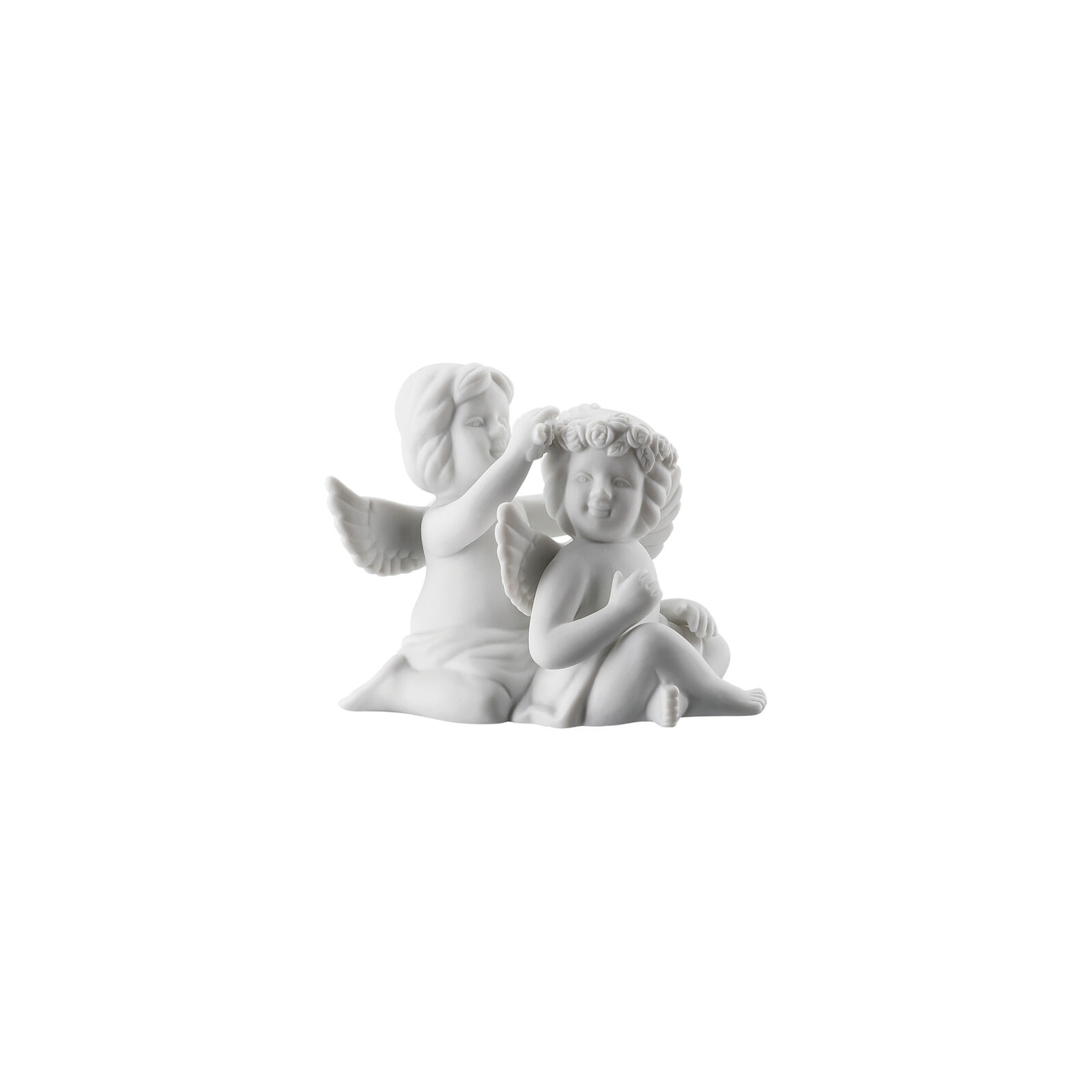 Paire d'anges avec couronne de fleurs image number null