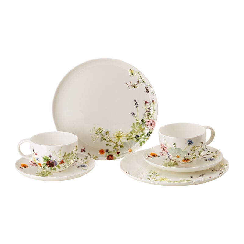 Set 6 pcs. with Combi cups & saucers and coupe plates