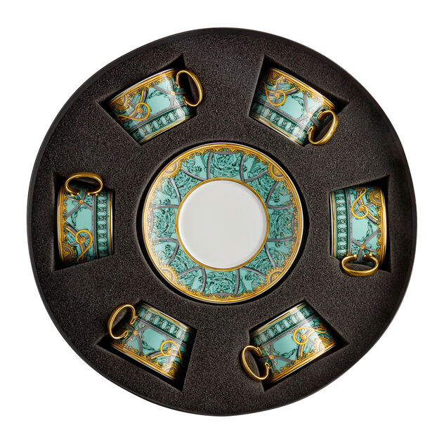 Set with 6 tea cups & saucers image number 0