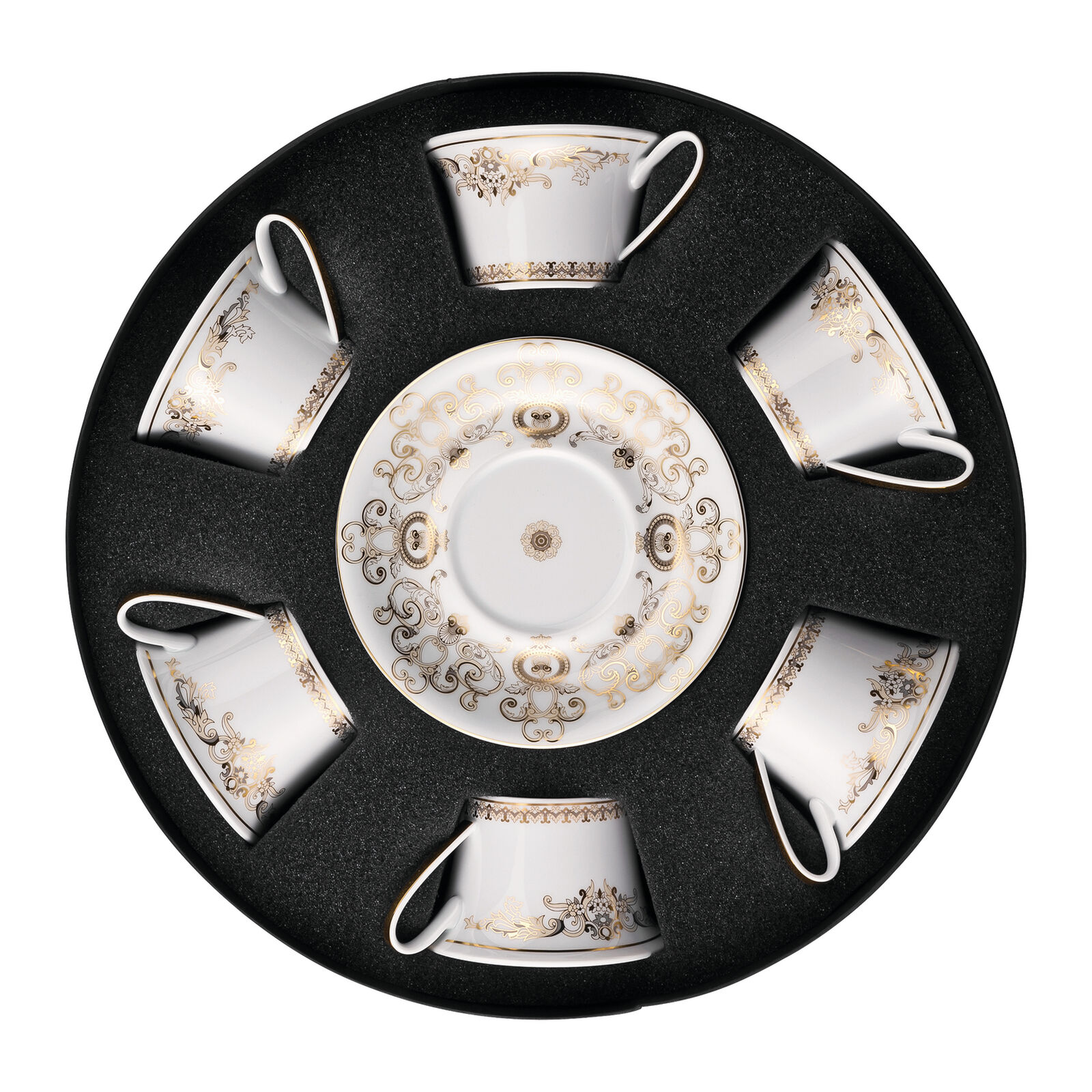 Set with 6 tea cups & saucers image number null
