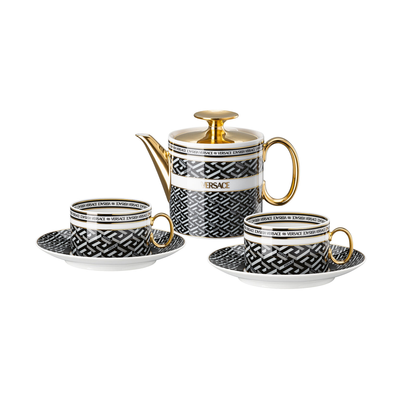 La Greca Signature BlackSet Tea for 2