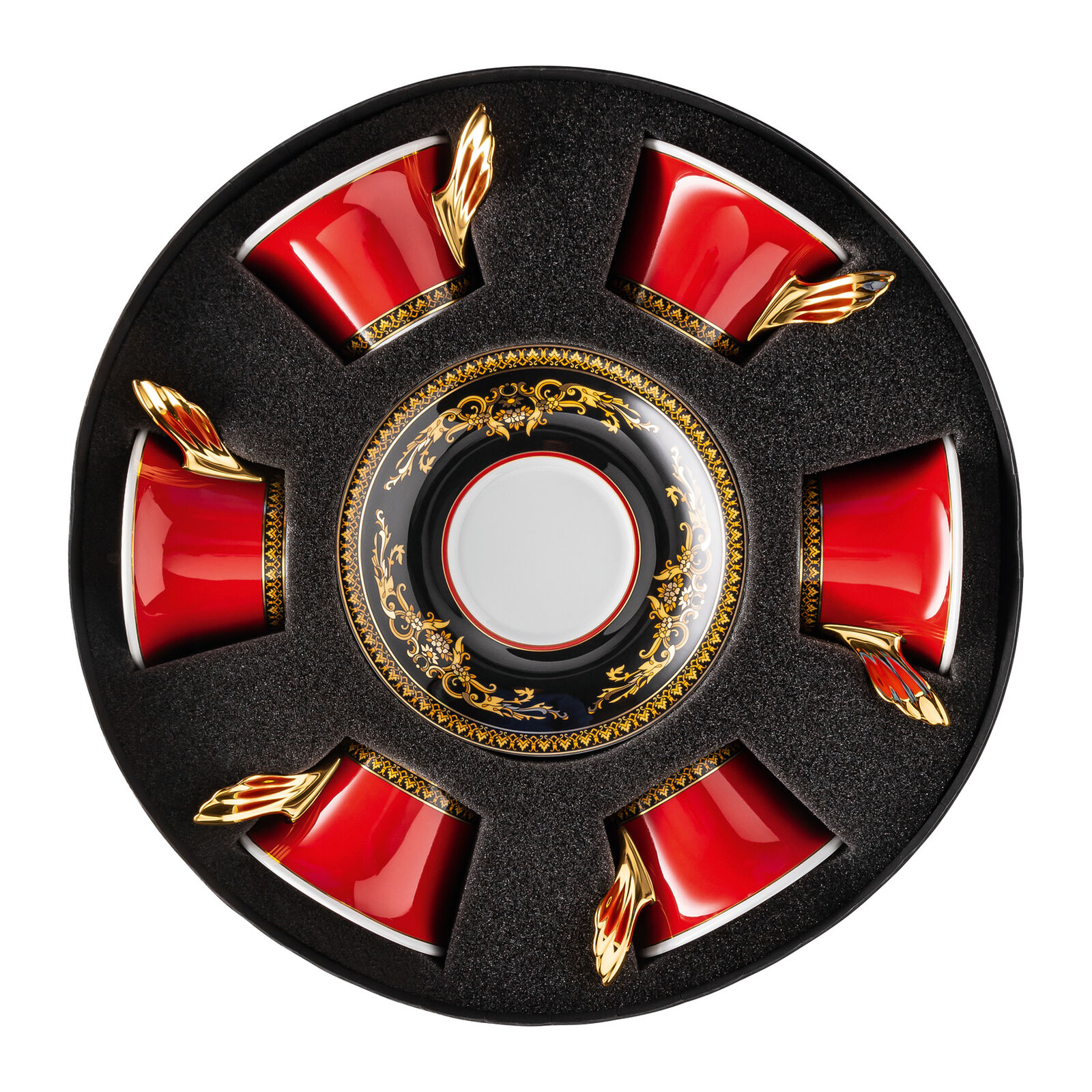 Set with 6 tea cups & saucers image number null