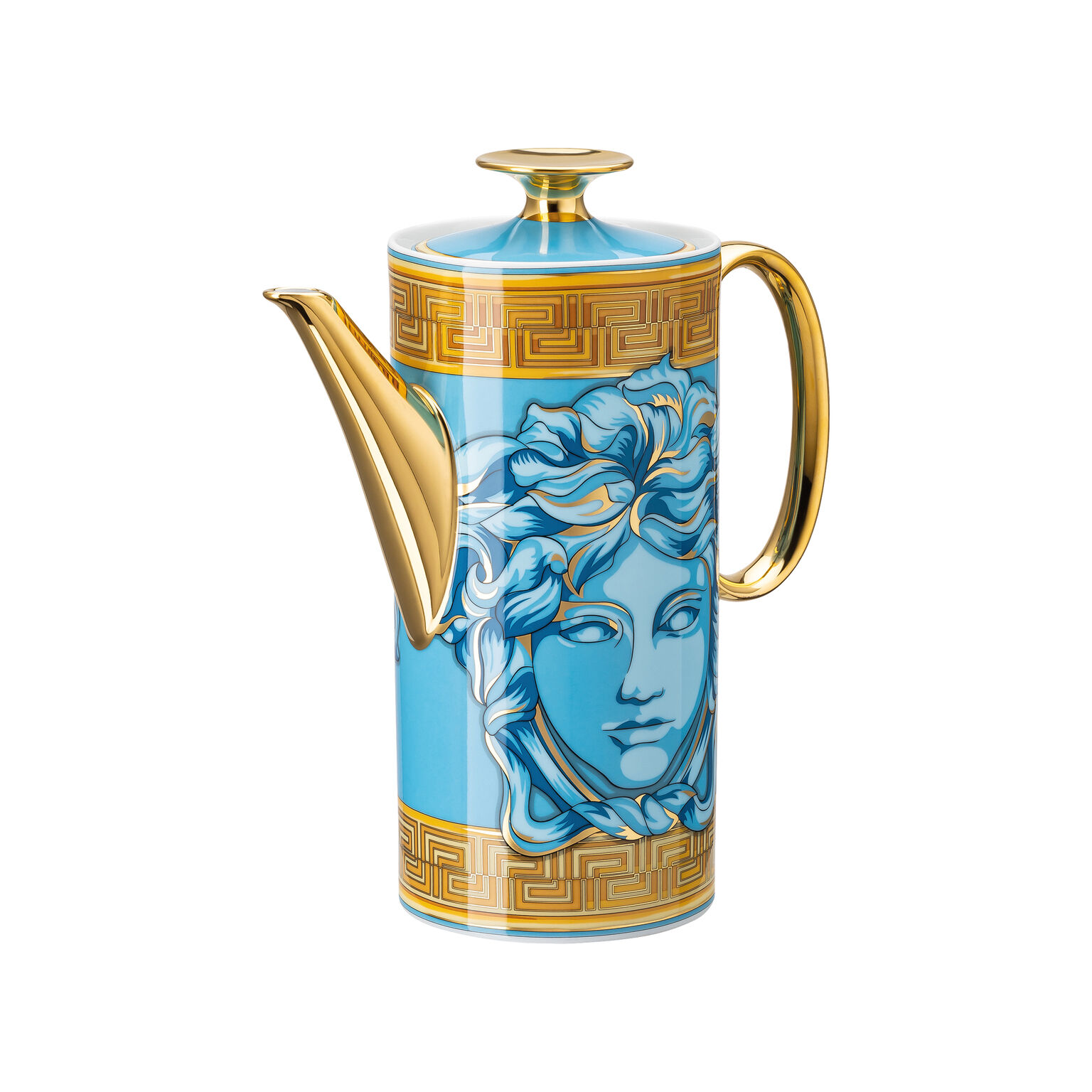 Rosenthal Porcelain, Coffee-pot 3, Medusa Amplified Blue Coin