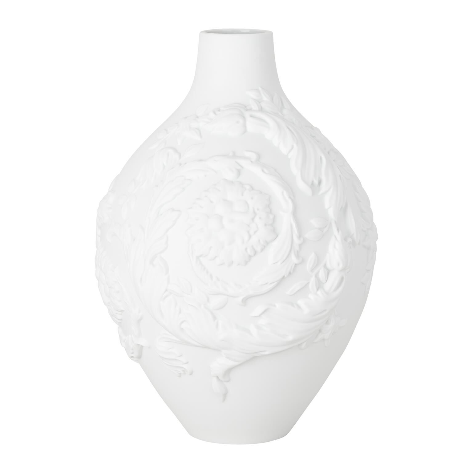 Barocco 3D Weiss matt Vase 33 cm