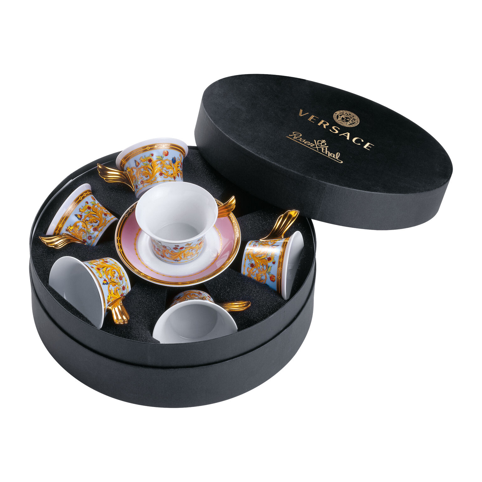 Set with 6 tea cups & saucers