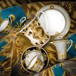 Rosenthal Versace Teetassen mit goldenen Details f&uuml;r elegante Tea Tim