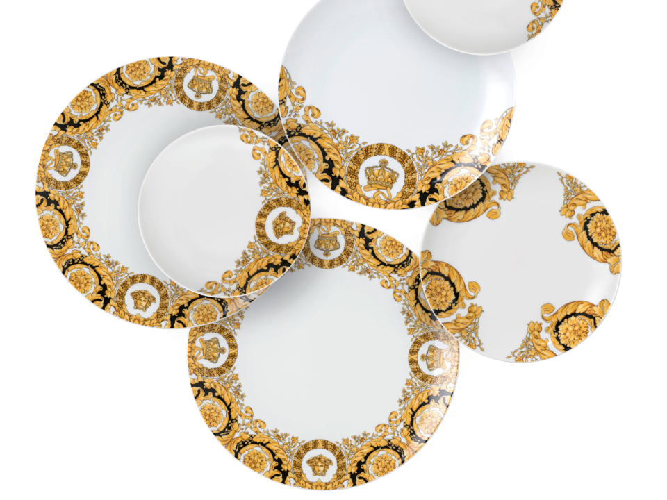 Versace Barocco 92 tableware on white background